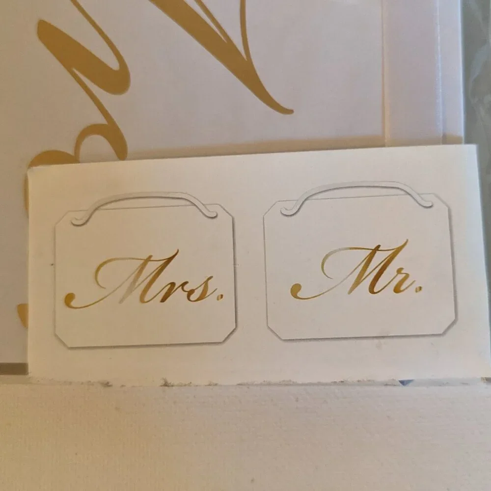 NWT Celebrate It 'Mr Mrs' Chair Signs Summer Wedding Reception Party Michael's